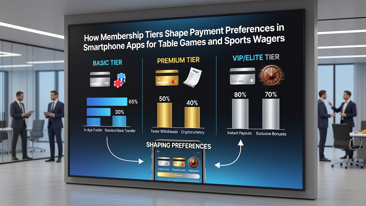 Mobile app screen displaying tiered rewards and preferred payment methods for sports wagers