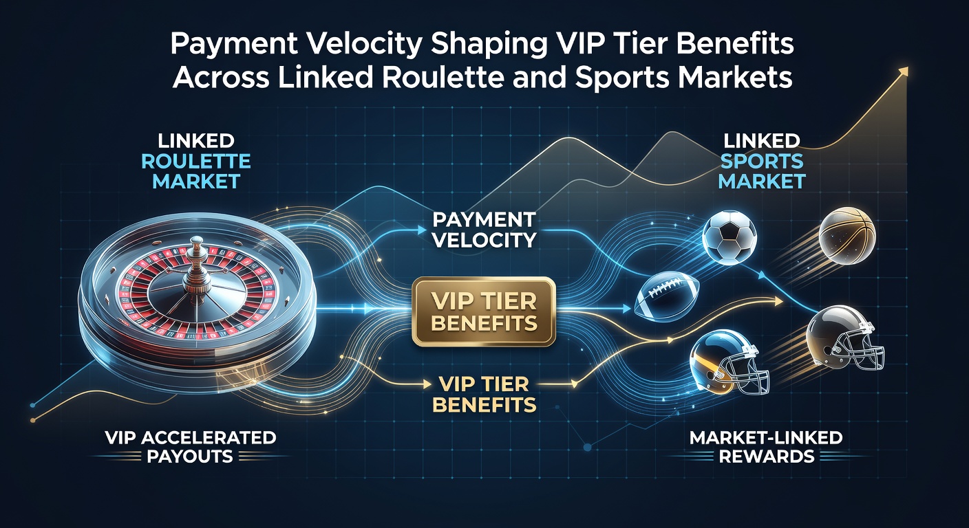 Illustratie van snelle betalingen die VIP-voordelen koppelen tussen roulette en sportmarkten